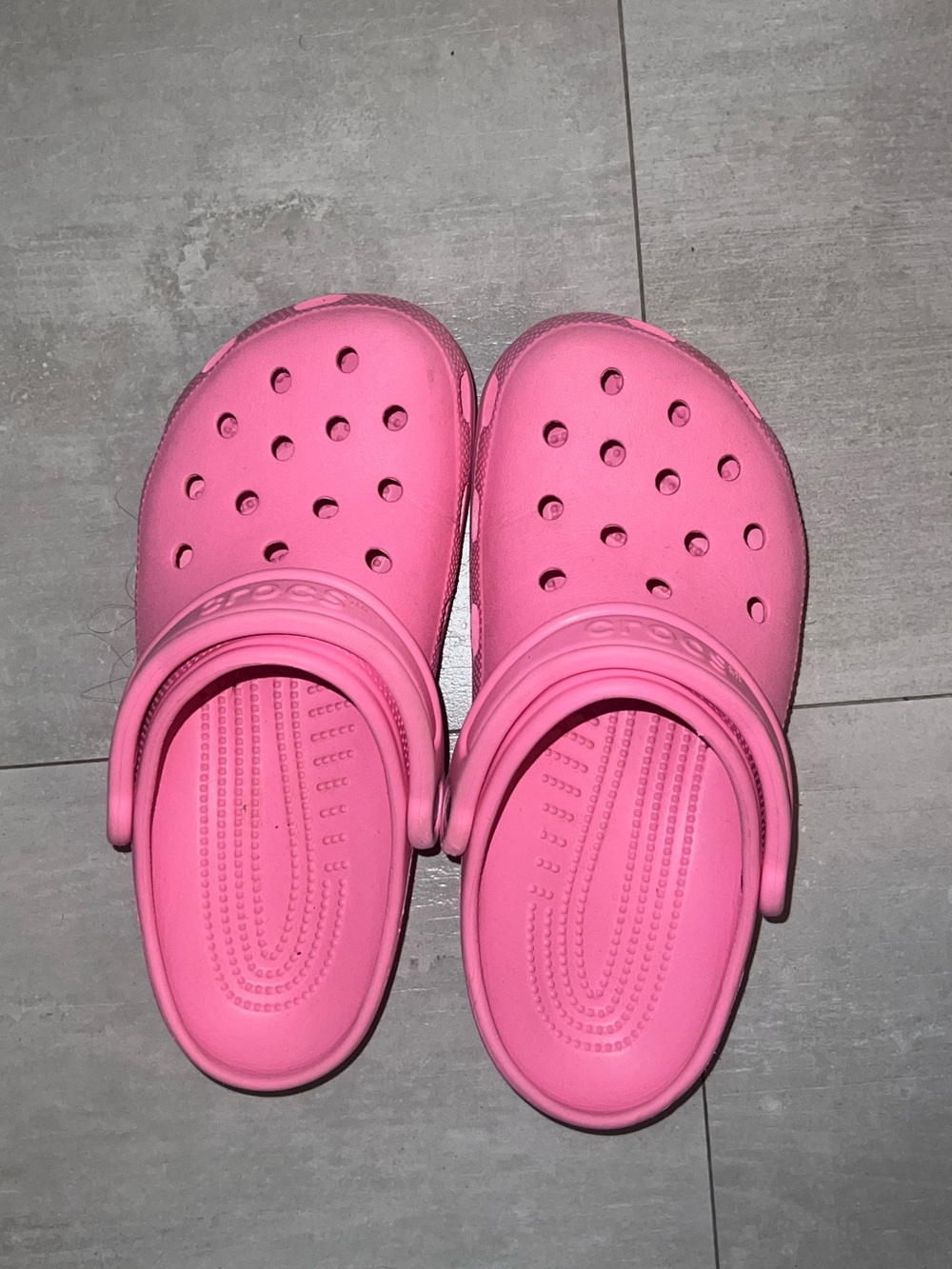 CROCS Kids Pink Classic Clogs with Heel Strap